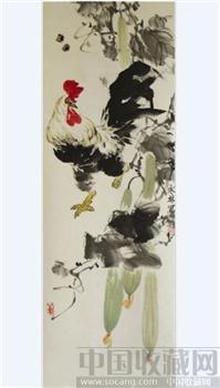 辽宁牡丹画家赵永林《八月》88x33挂轴装裱8000元-收藏网