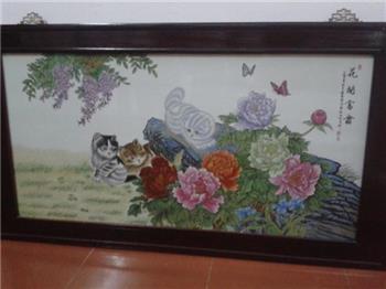 高级工艺师之作 瓷画《花开富贵》 有证书-收藏网