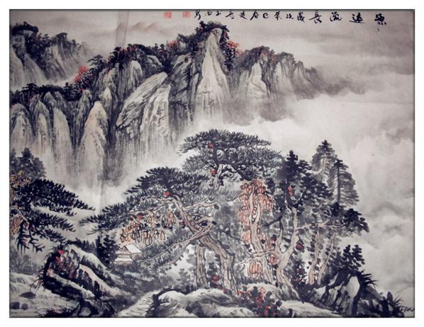 中国美术家协会会员杨建喜(1937.6—)陕西蓝田人.擅长中国画.