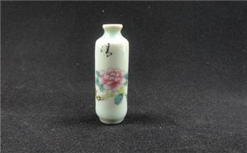 民国粉彩花卉鼻烟壶-收藏网