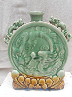 禹州老彩瓷酒瓶 -收藏网