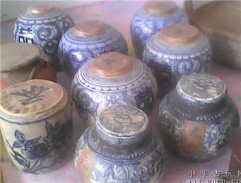 青花瓷罐普洱茶-收藏网