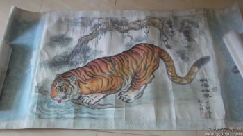 老虎画国画，1987年画的，包老 -收藏网