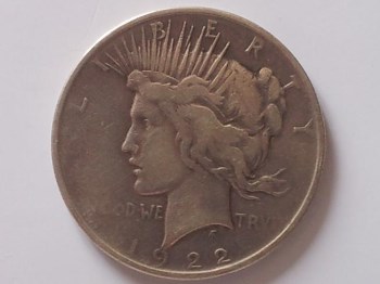 美国和平鹰1922年银币 具有珍藏增值-收藏网