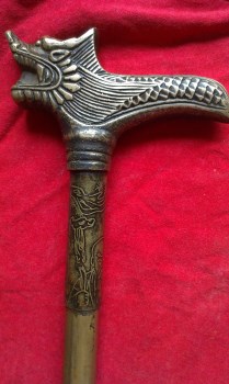 青铜龙头拐杖-收藏网