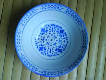 1970年醴陵新民瓷厂刷花蓝彩“人民公社好”碗-收藏网