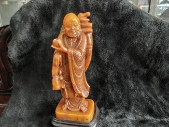 清代精品寿山石雕达摩 -收藏网