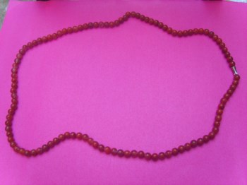 7mm南红玛瑙长链，108颗珠子，送国家级权威证书-收藏网