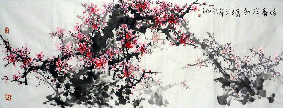 一级美术师刘涛·小六尺精品梅花