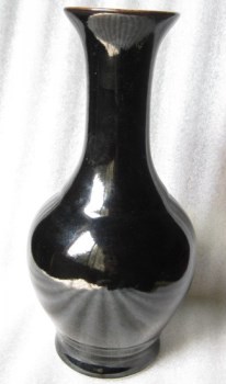 清光绪乌金釉赏瓶（官窑）-收藏网