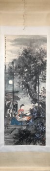 傅抱石国画作品《白居易诗意》 总尺寸：75- 240.画心：60 -158-收藏网